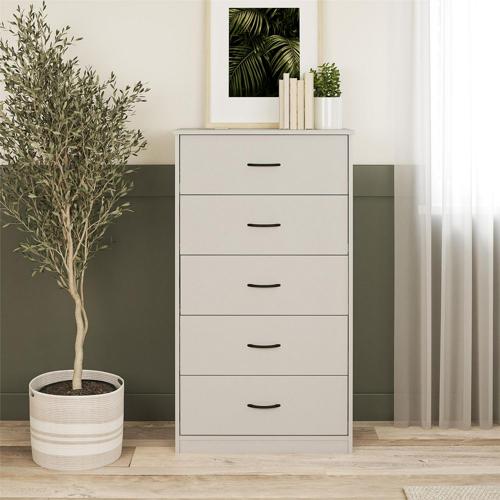 Mainstays Classic 5 Drawer Dresser, Gray