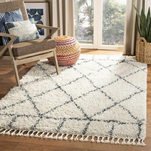safavieh plx433a-5 pro lux shag collection plx433a cream and blue area (5'*8') rug,