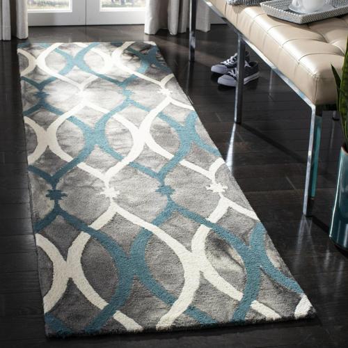 SAFAVIEH Dip Dye DDY534J Handmade Grey / Ivory Blue Rug