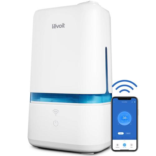 Levoit Smart Ultrasonic Humidifier Classic 200S-RBL for Room, 4L for Bedroom, Cool Mist Vaporizer for Baby and Plants, with Smart Sensor and Auto Mode, Blue