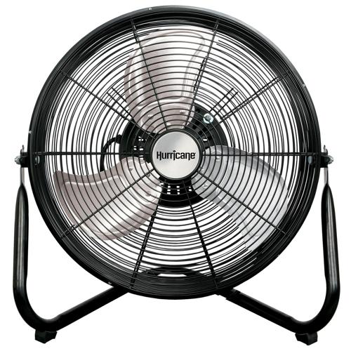 Hurricane Pro 16 Inch High Velocity Orbital Wall/Floor Fan, Black