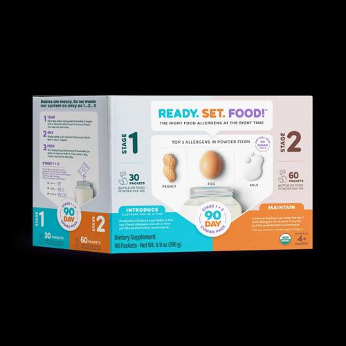 Ready Set Food! Early Allergen Introduction Stage 1 and 2 Mix-Ins - 90 Day PK, Unflavored