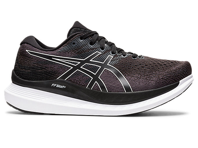 Women's Asics Glideride 3, Black/White, 9.5 B Medium