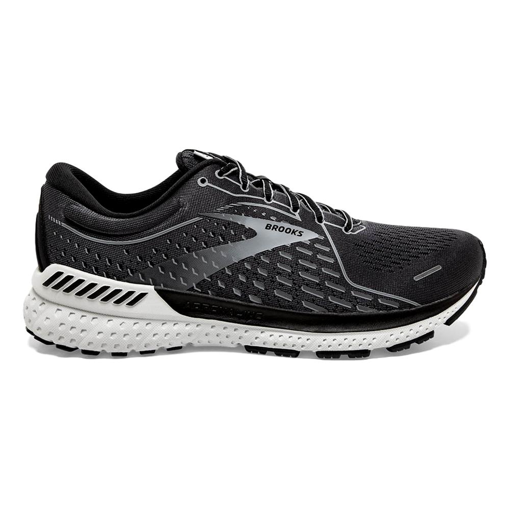 Men's Brooks Adrenaline GTS 21, Grey/Black, 10 2E Wide