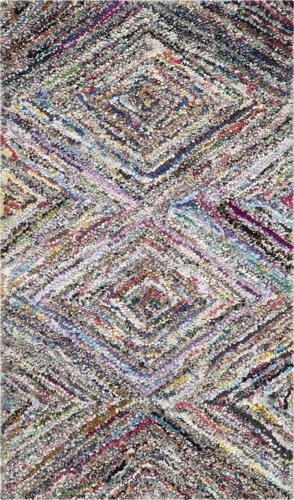 SAFAVIEH Nantucket Aimee Geometric Diamonds Cotton Area Rug, Multi, 2'3*4'