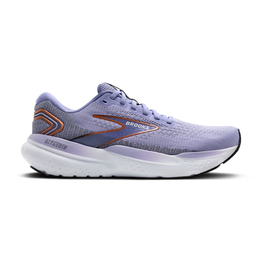 Women's Brooks Glycerin 21, Lavender/Black/Copper, 10 B Medium