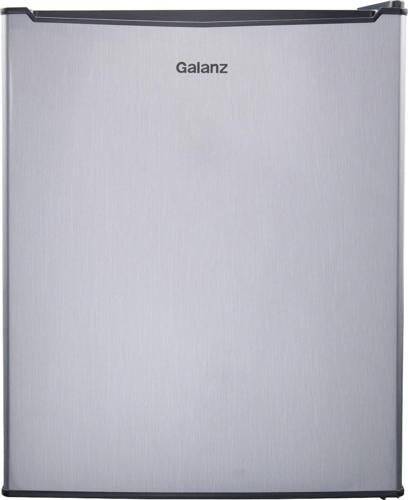 Galanz 2.7 Cu Ft One Door Mini Fridge, Stainless Steel Look, Estar