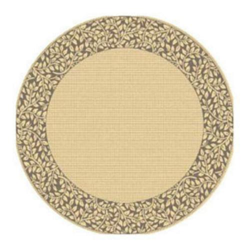 SAFAVIEH Courtyard Regent Traditional Floral Indoor/Outdoor Area Rug Natural/Brown, 6'7*9'6