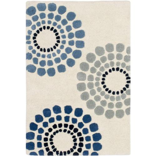 SAFAVIEH Soho Louise Polka Dots Wool Area Rug, Ivory/Multi, 2'*3'