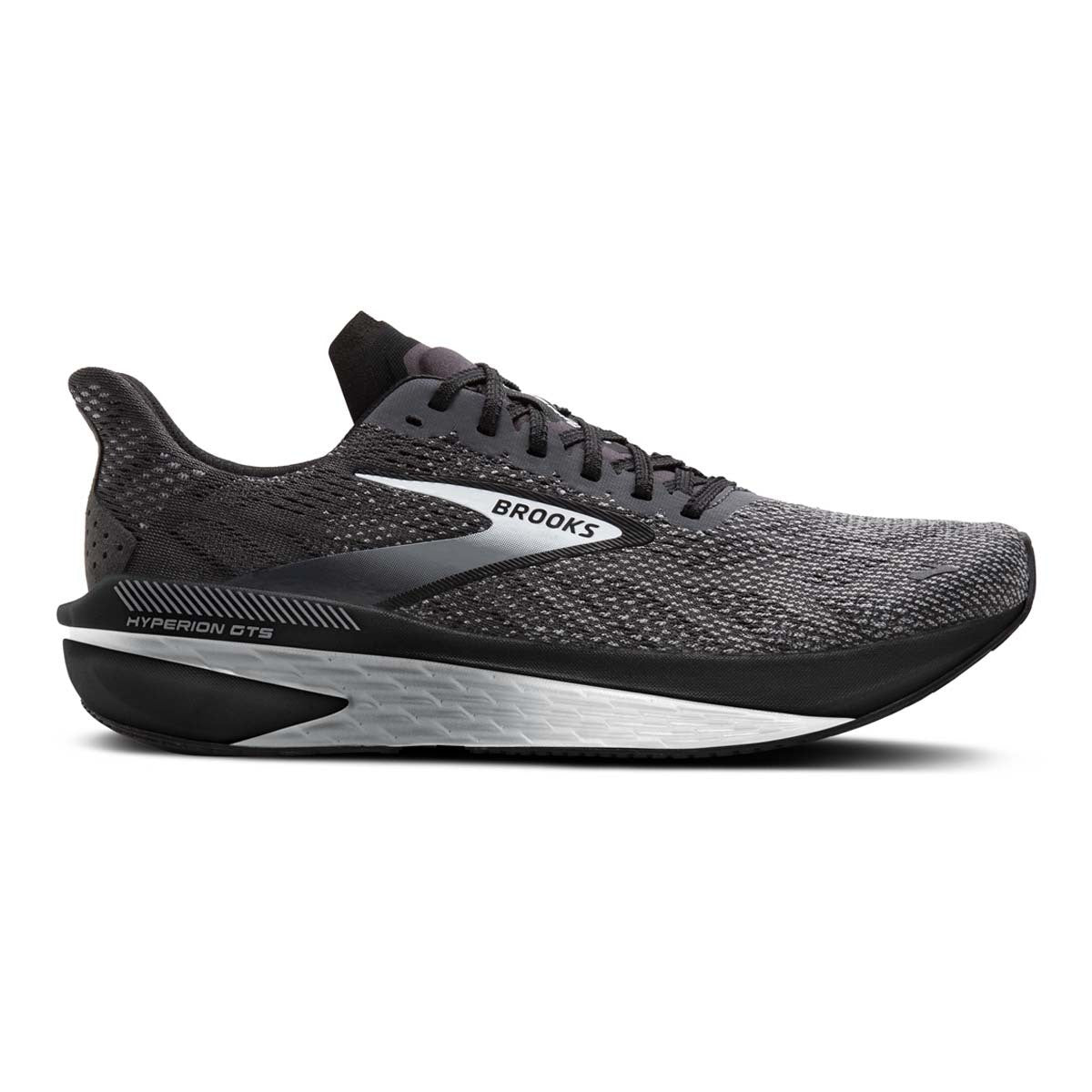 Men's Brooks Hyperion GTS 2, Black/Ebony/Primer Gray, 11 D Medium