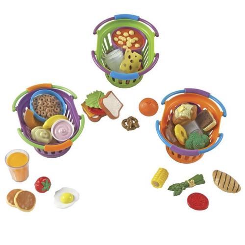 Learning Resources New Sprouts Breakfast, Lunch and Dinner, 3 Baskets, 56 Pieces