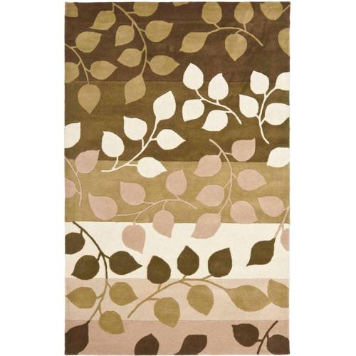 SAFAVIEH Soho Martha Floral Wool Area Rug, Green/Beige, 5'*8'