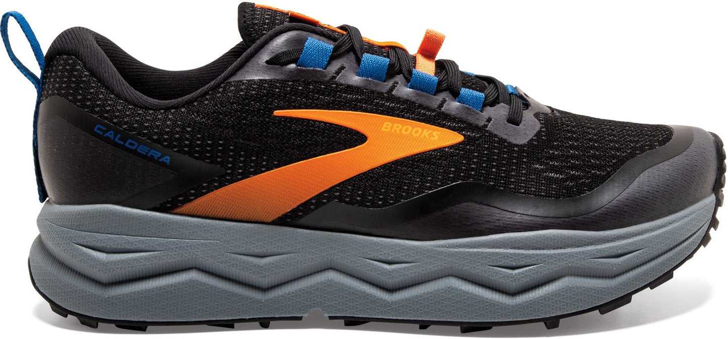 Men's Brooks Caldera 5, Black/Orange/Blue, 11.5 D Medium