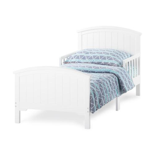 Forever Eclectic Hampton Toddler Bed with Rails, Matte White