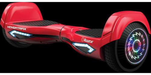 Razor Hovertax 2.0 Hoverboard for Ages 8+ and up to 220 lbs - Red, LED Lights and EverBalance Technology, 36V Lithium-Ion Powered, Up to 8 mph and 60 mins of Ride Time, UL2272 Certified