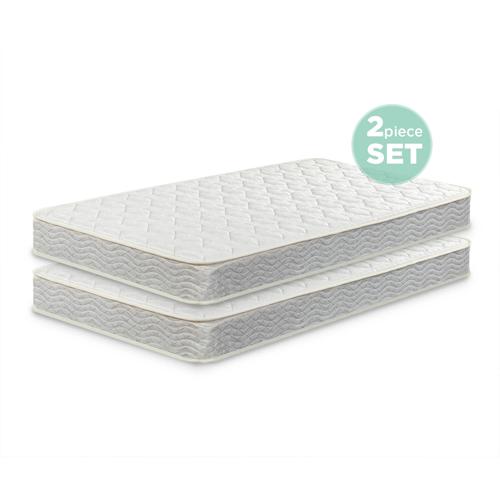 Slumber 1 by Zinus Comfort 6 Twin Innerspring Mattresses, 2 Pack