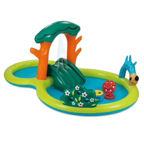 Play Day Round Inflatable Backyard Play Center Pool Game, Ages 2 and Up, Unisex