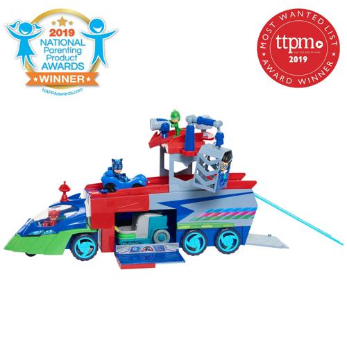 PJ Masks PJ Seeker Vehicle Playset with Lights and Sounds, Includes Catboy and Cat-Car, Stores Up to 4 Vehicles, Kids Toys for Ages 3 up