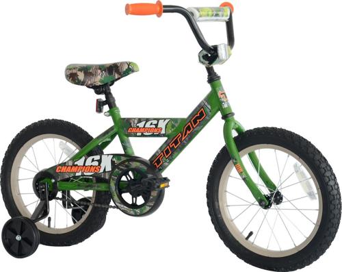 TITAN Champion 16-Inch Boys BMX Bicycle with Training Wheels, Camo
