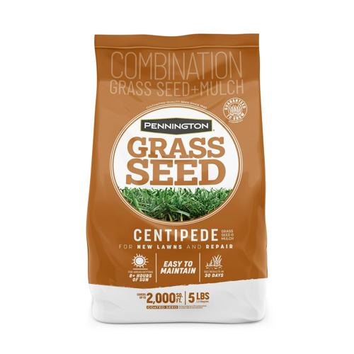 Pennington Centipede Grass Seed with Mulch, for Southern Lawns; 5 lb.