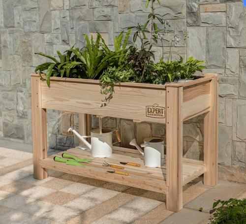 Expert Gardener Cedar Elevated Garden Bed , 48in W*24in D x31in H