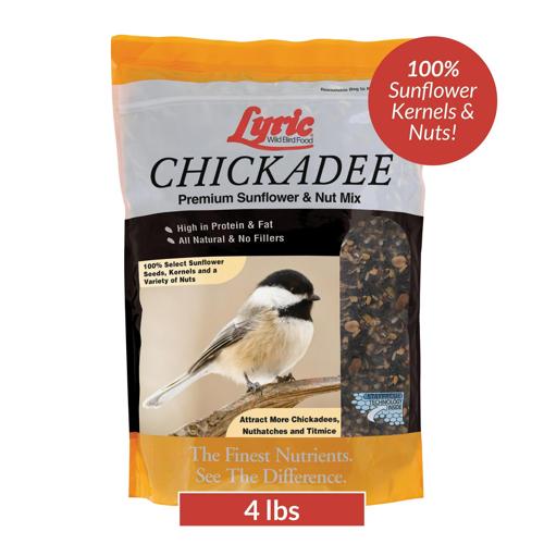 Lyric Chickadee Wild Bird Seed, Sunflower and Nut Bird Food Mix, 4 lb. Bag