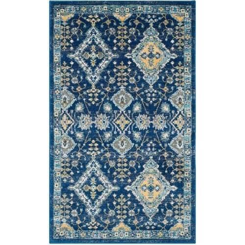 SAFAVIEH Evoke Stamen Traditional Area Rug, Royal/Ivory, 3'*5'