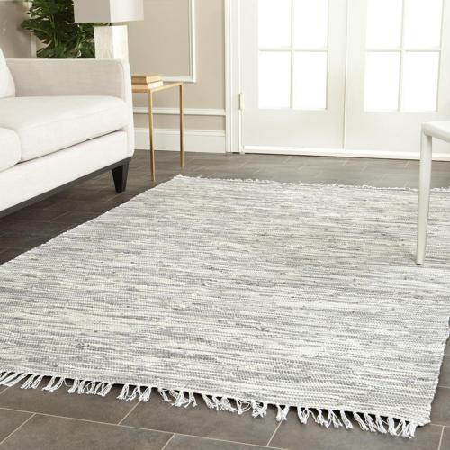 SAFAVIEH Montauk Collection MTK753A Handwoven Silver Rug