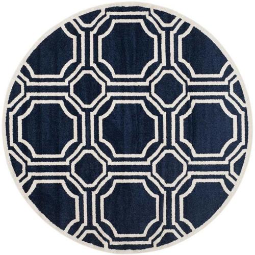 SAFAVIEH Amherst Collection AMT411P Navy / Ivory Rug