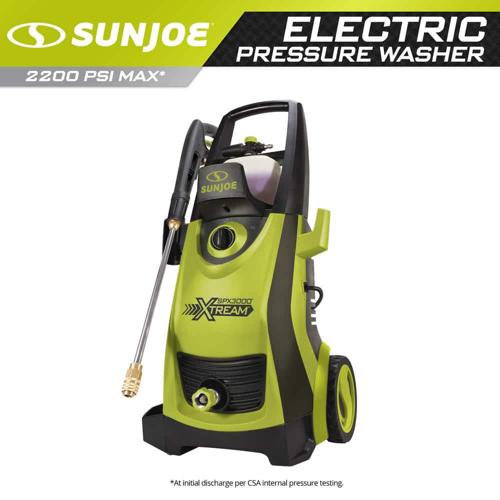Sun Joe SPX3000A -XT XTREAM Clean Electric Pressure Washer , 2200 PSI Max* , 1.65 GPM* , 13-Amp
