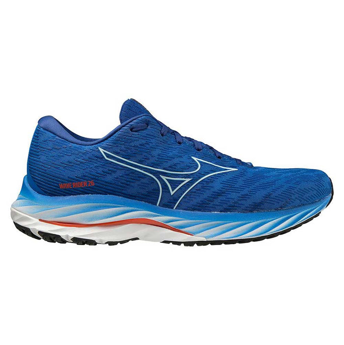 Men's Mizuno Wave Rider 26, Super Sonic/Ice Water, 10.5 D Medium