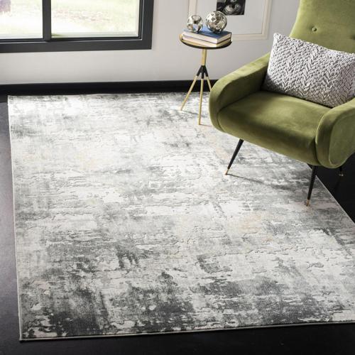 SAFAVIEH Vogue Georgiana Abstract Overdyed Area Rug, Beige/Charcoal, 4'*6'