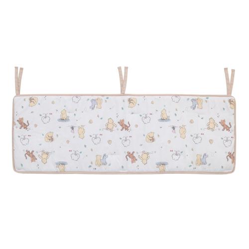 Disney Winnie the Pooh Classic Pooh - Crib Rail Guard Cover with Ties in Tan, Butter, Aqua