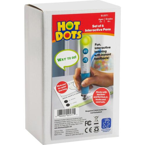 Hot Dots, EII2571, Talking Pens Pack, 6 / Pack