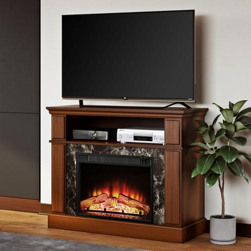Mainstays Loring Media Fireplace for TVs up to 48 , Cherry
