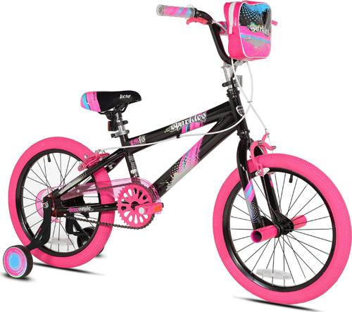 Kent Bicycles 18 inch Girl's Sparkles Bicycle, Black and Pink