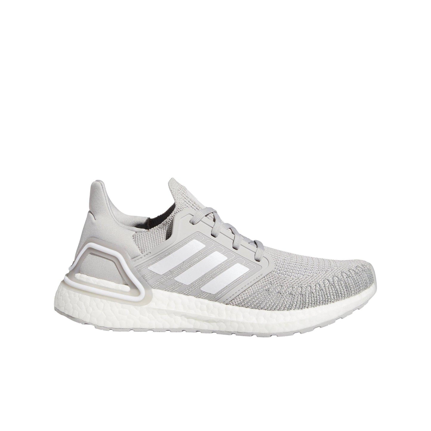 Women's Adidas Ultraboost 20, Grey/White/White, 7 B Medium