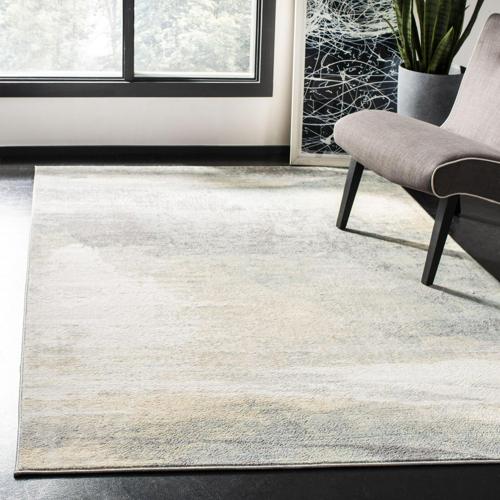 SAFAVIEH Jasper Tracery Abstract Overdyed Area Rug, Grey/Gold, 10'*13'