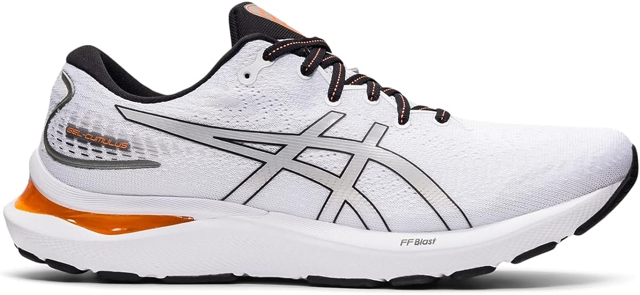 Men's Asics Gel-Cumulus 24, White/Piedmont Grey, 8 D Medium