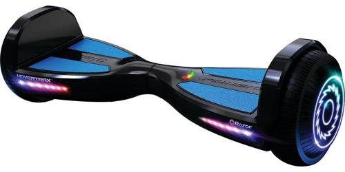 Razor Black Label Hovertrax Hoverboard for Kids Ages 8 and up - Black, Customizable Color Grip Tape and LED Lights, Up to 9 mph and 6-mile Range, 25.2V Lithium-Ion Battery, UL2272 Certified