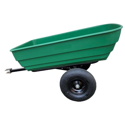 Garden Star Towable 6.5 Cubic Foot Poly Tray Dumping Lawn and Garden Utility Trailer