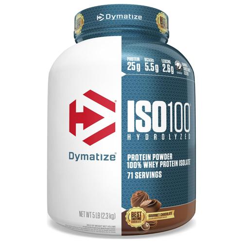 Dymatize ISO100 Hydrolyzed Whey Isolate Protein Powder, Gourmet Chocolate, 5 lb