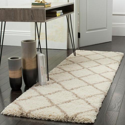 Safavieh Hudson Shag Rug Collection Geometric Trellis Transitional Runner Rug