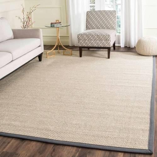Safavieh Natural Fiber Large Rectangle Rug-Color:Marble/Dark Grey,Shape:Large Rectangle,Size:8'*10'