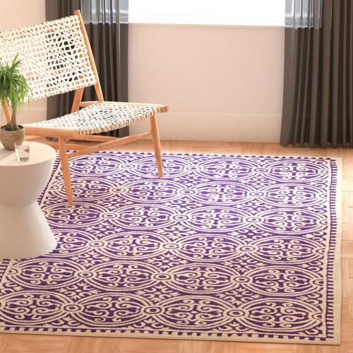 SAFAVIEH Cambridge CAM123K Handmade Purple /Ivory Rug