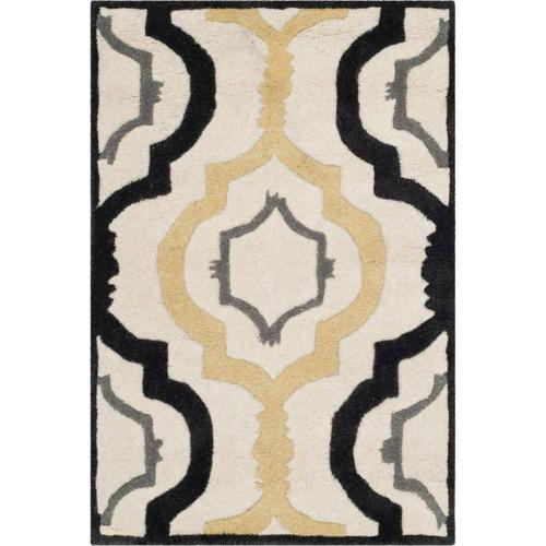 SAFAVIEH Chatham Dylan Geometric Wool Area Rug, Ivory/Multi, 2'*3'