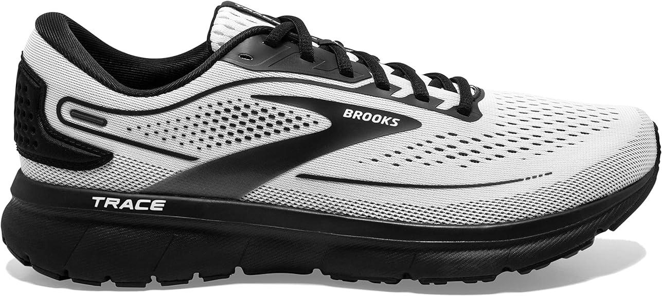 Men's Brooks Trace 2, White/Black, 9.5 D Medium