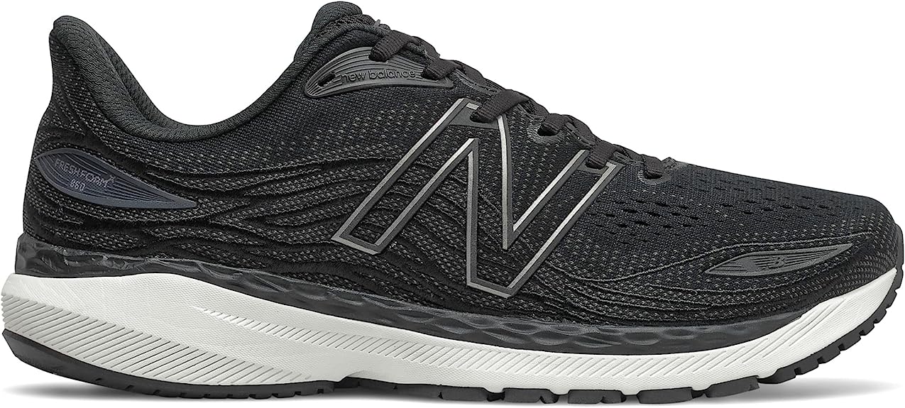 Men's New Balance Fresh Foam X 860v12, Black/White, 10.5 D Medium