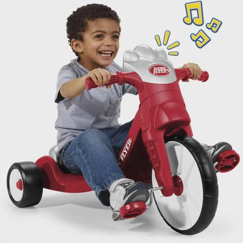 Radio Flyer, Lights and Sounds Racer, Tricycle, Red