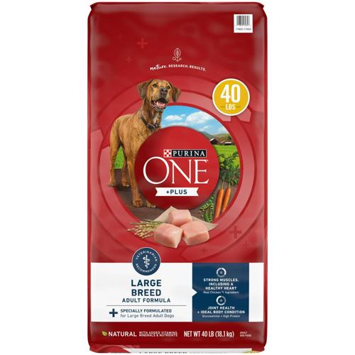 Purina ONE Natural Large Breed Adult Dry Dog Food, +Plus Formula, 40 lb. Bag